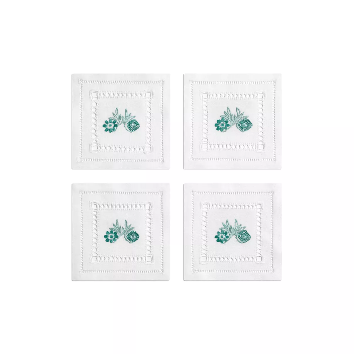 Coasters Set of Four, in Tiffany Blue&reg; Linen