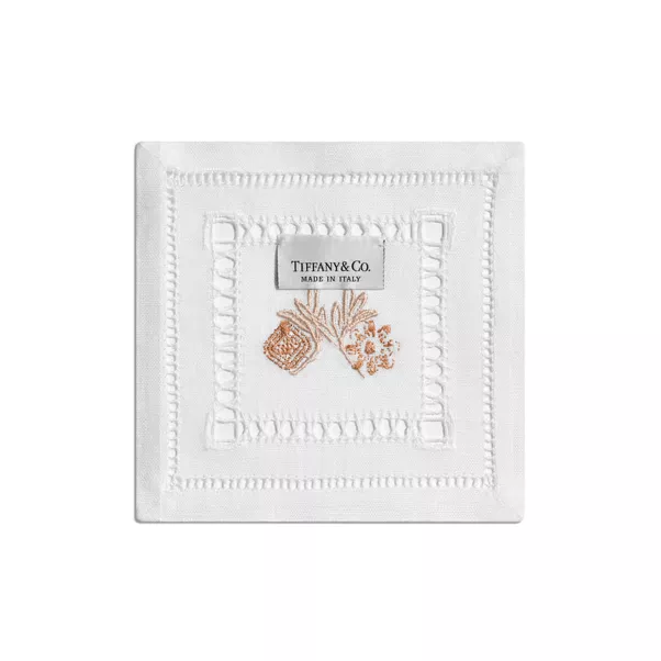 Coasters Set of Four, in Carnelian Linen