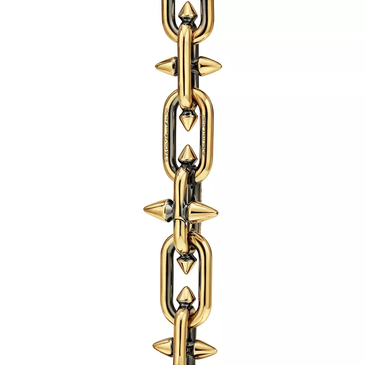 Tiffany Titan by Pharrell Williams:Blackened Necklace in Gold with Diamonds, 4