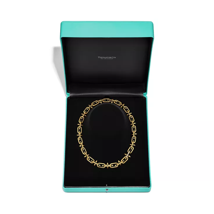 Tiffany Titan by Pharrell Williams:Blackened Necklace in Gold with Diamonds, 6