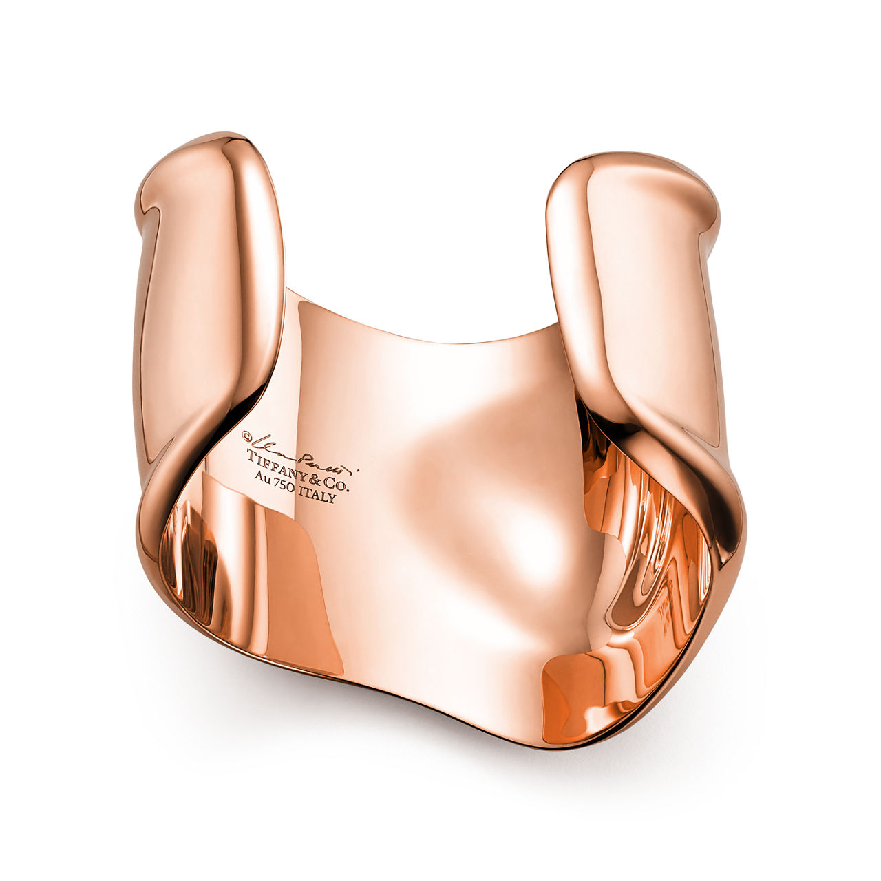 Elsa Peretti®:Medium Bone Cuff in 18k Rose Gold image number 3