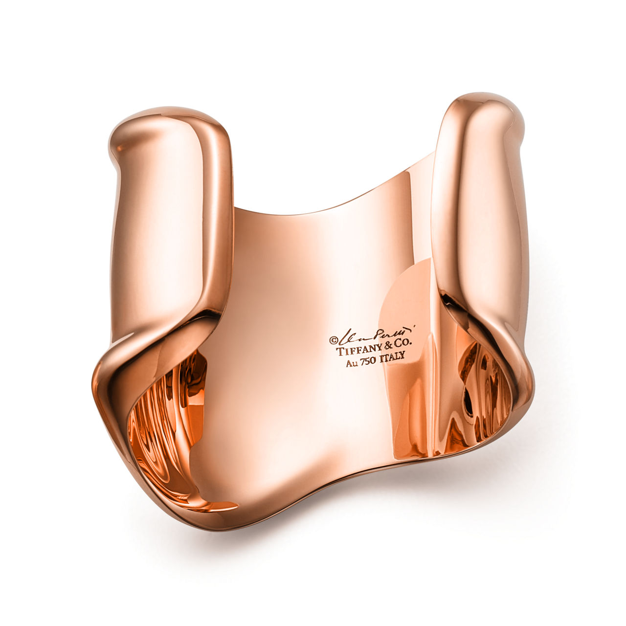 Elsa Peretti®:Medium Bone Cuff in 18k Rose Gold image number 3