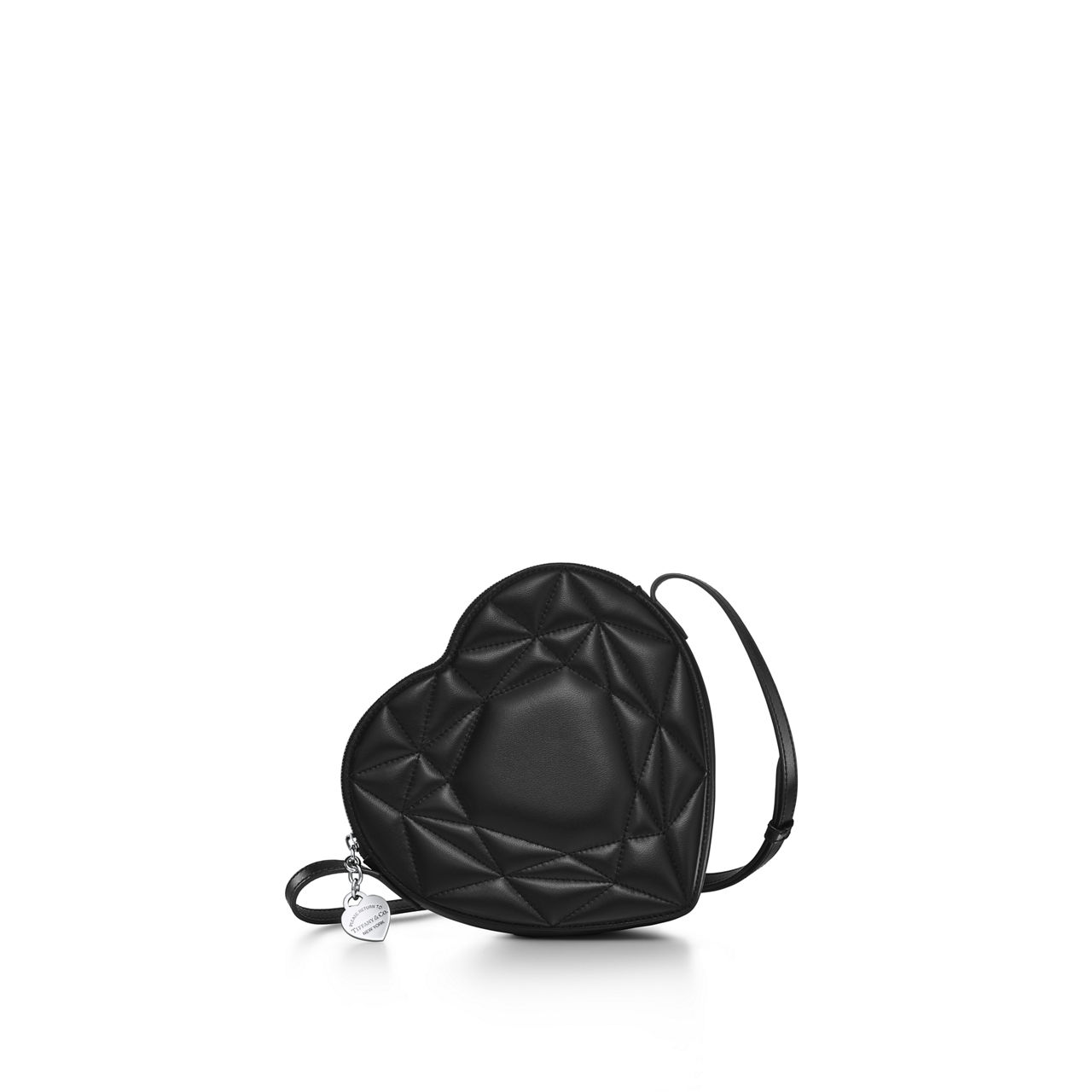 Return to Tiffany™:Padded Crossbody Bag in Black Leather image number 0