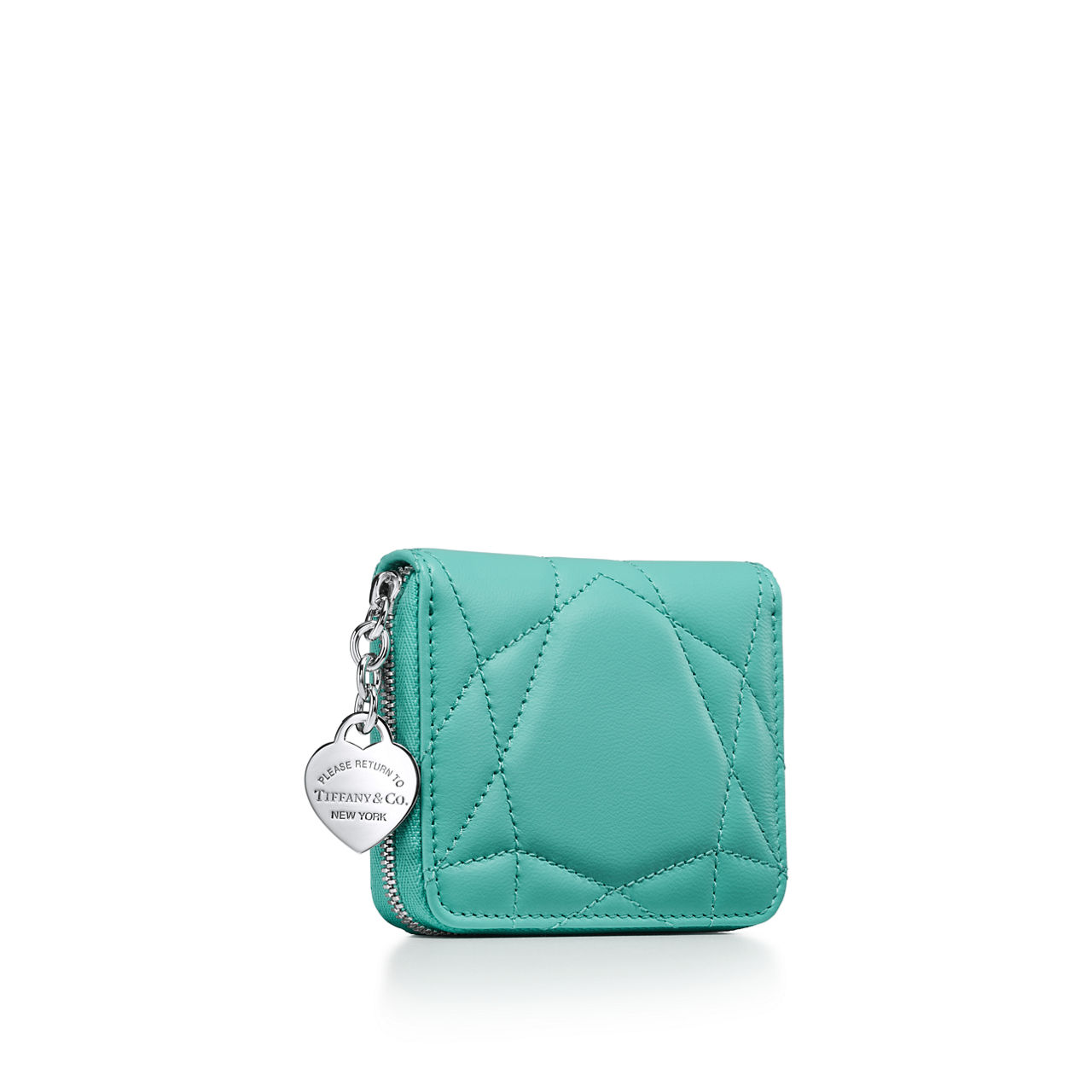 Return to Tiffany™:Kleines gepolstertes Portemonnaie aus Leder in Tiffany Blue® Bildnummer 2