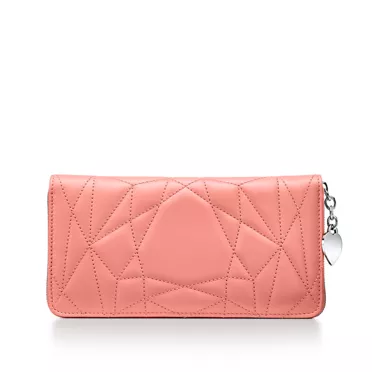 Return to Tiffany™:Padded Large Wallet in Almond Pink Leather, 3