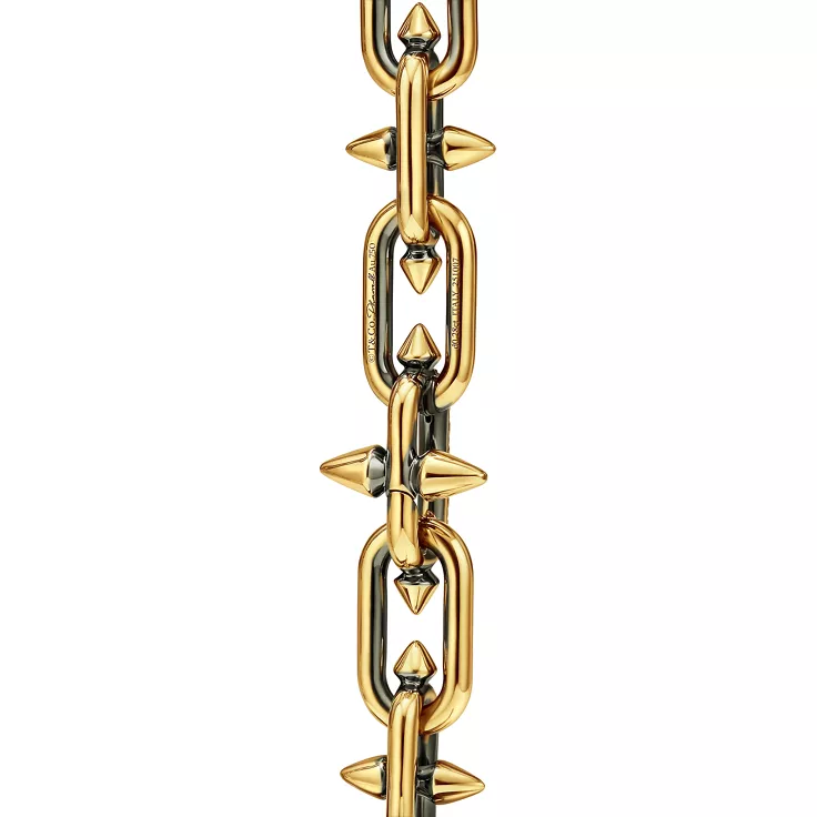 Tiffany Titan by Pharrell Williams:Blackened Bracelet in Gold with Diamonds, 4