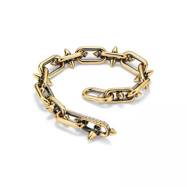 Tiffany Titan by Pharrell Williams:Blackened Bracelet in Gold with Diamonds, 3