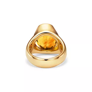 Elsa Peretti®:Fancy Color Ring in Yellow Gold with a Citrine, 3