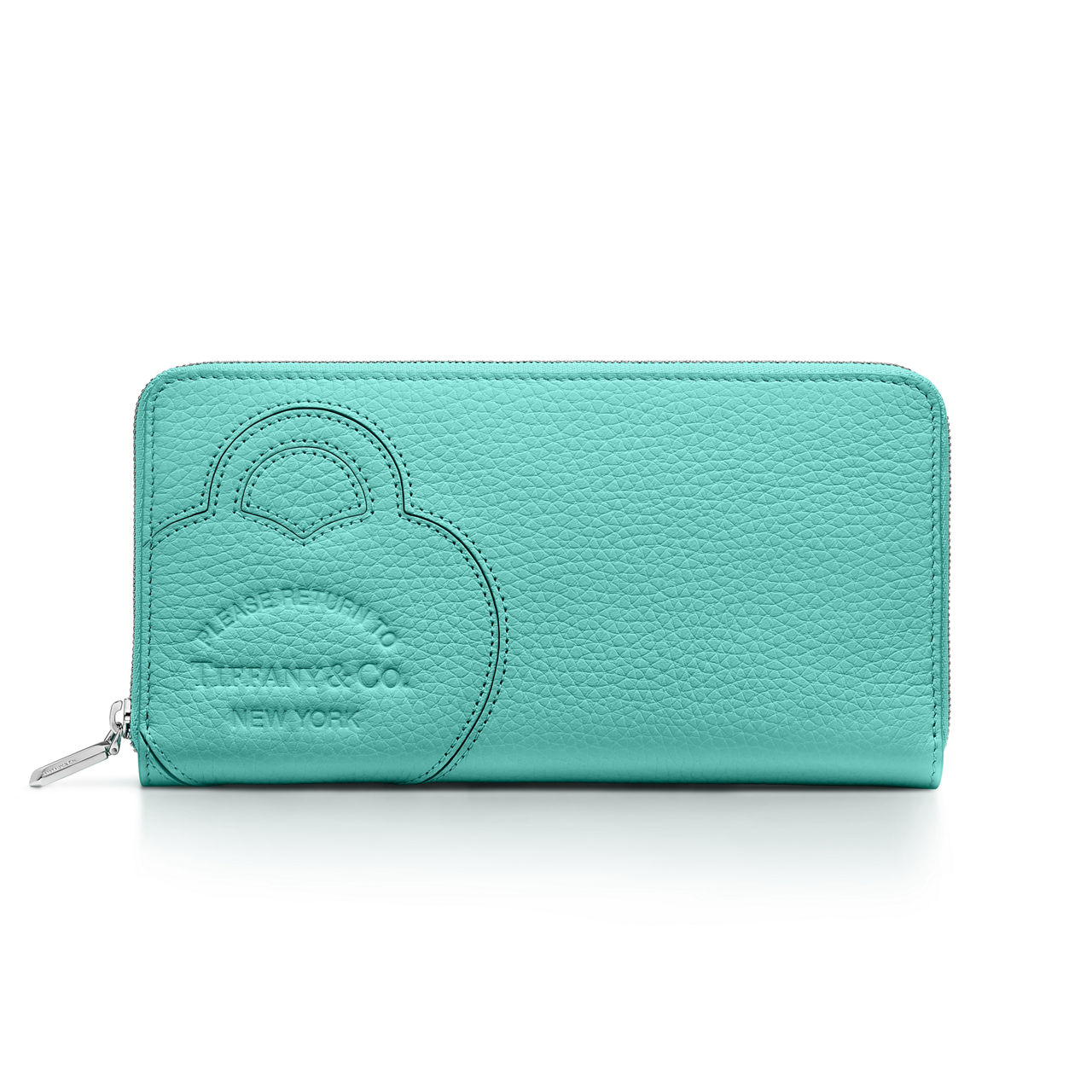 Return to Tiffany™:Zip Wallet and Keyring Set in Leather image number 2