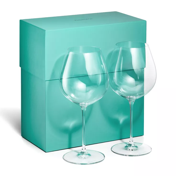 Tiffany Home Essentials:Pinot Noir Glasses in Crystal Glass, Set of Two, 2