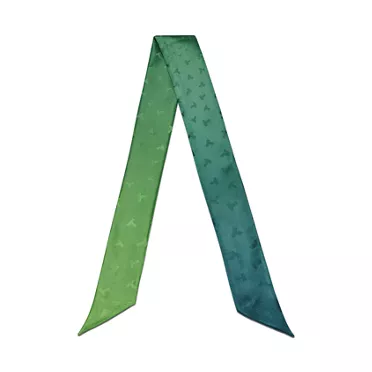 Tiffany T:Dancing T Ribbon Scarf in Infinity Emerald Silk, 3