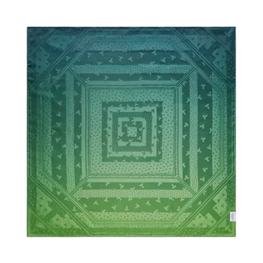 Tiffany T:Dancing T Ribbon Scarf in Infinity Emerald Silk, 2