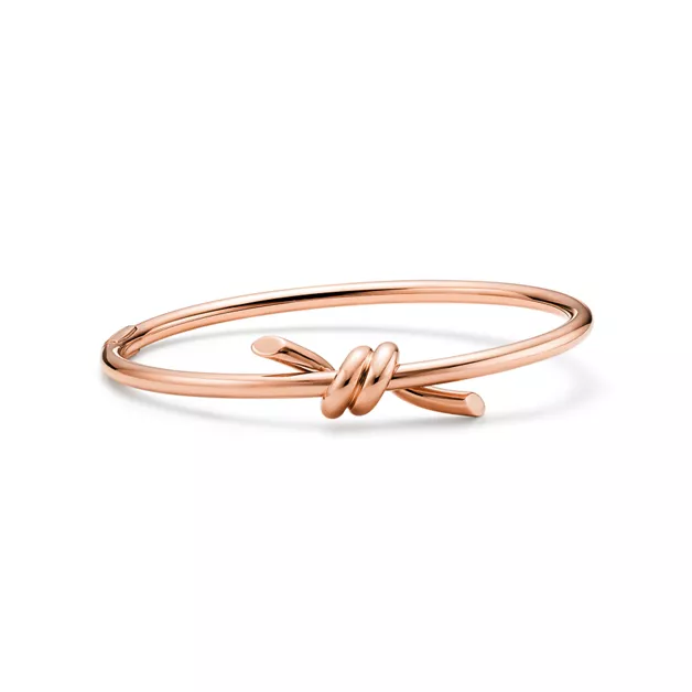 Tiffany Knot:Wire Bangle in Rose Gold image number 0