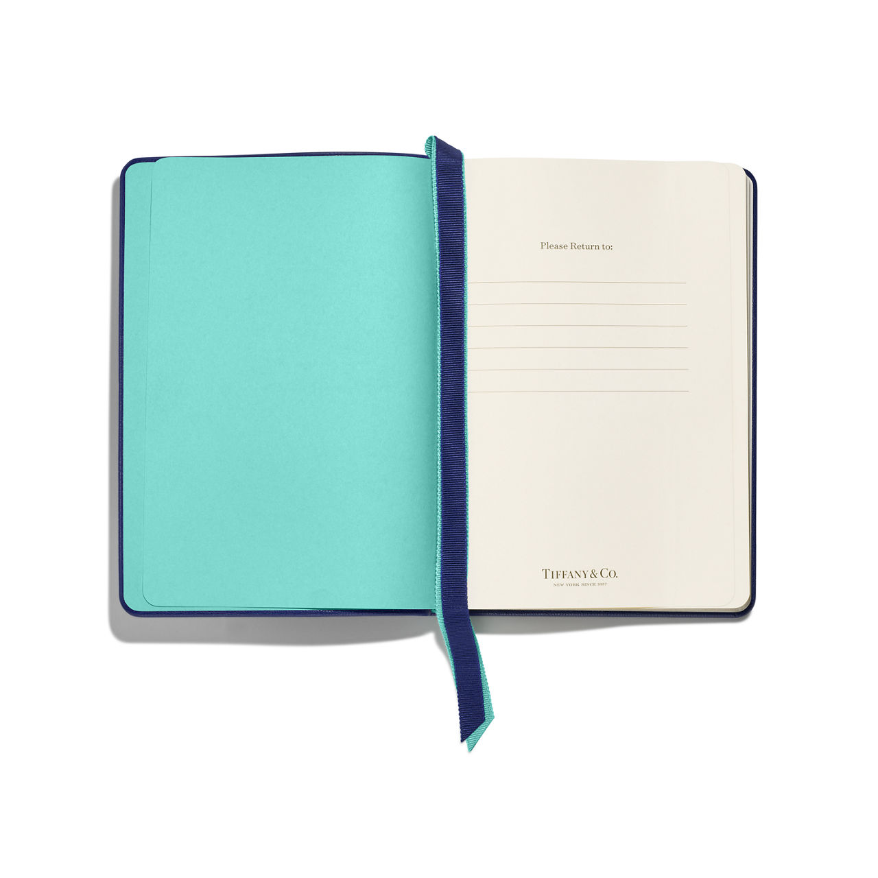 Personal Essentials:Cuaderno en piel de color azul marino imagen número 2