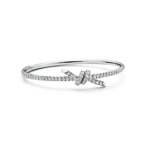 Armreifin Weißgold mit Diamanten