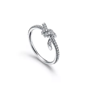 Tiffany Knot:Ring in White Gold with Diamonds, 3