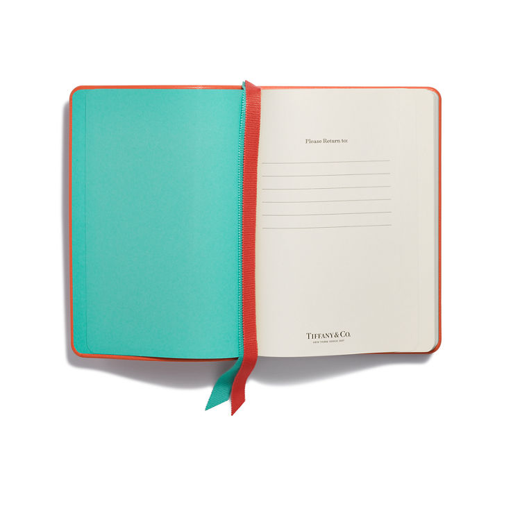 Personal Essentials:Notebook in Carnelian Orange Leather image number 1