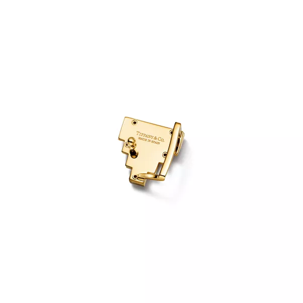 Deco Belt Buckle in Gold-plated Brass, 20 mm Wide