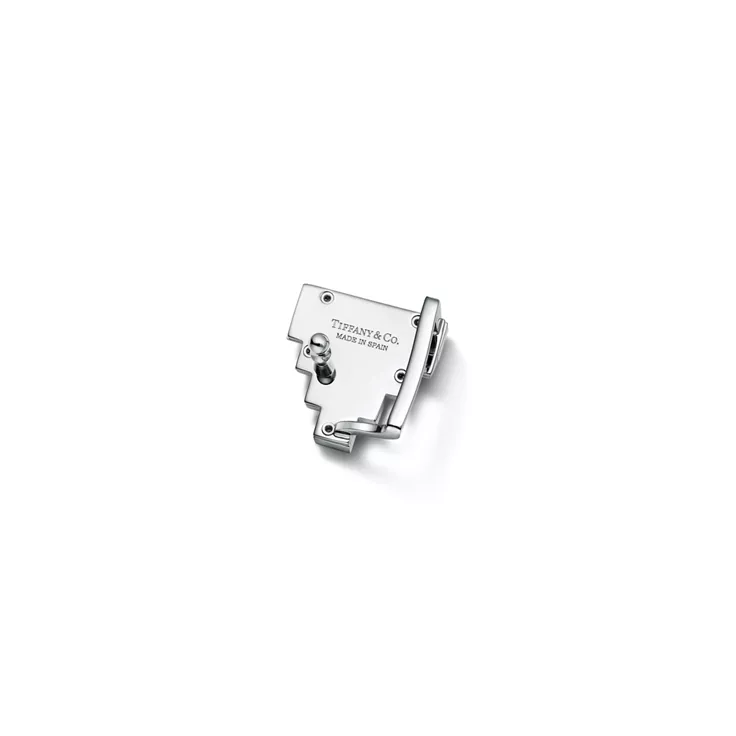 Tiffany T:Deco Belt Buckle in Palladium-plated Brass, 20 mm Wide, 1