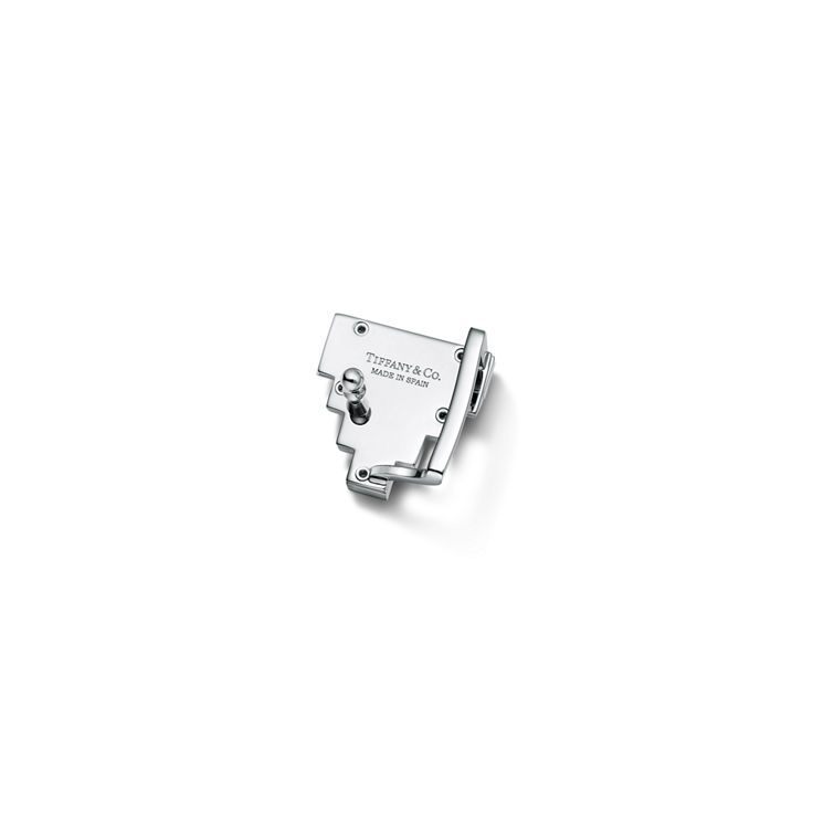 Tiffany T:Deco Belt Buckle in Palladium-plated Brass, 20 mm Wide image number 1
