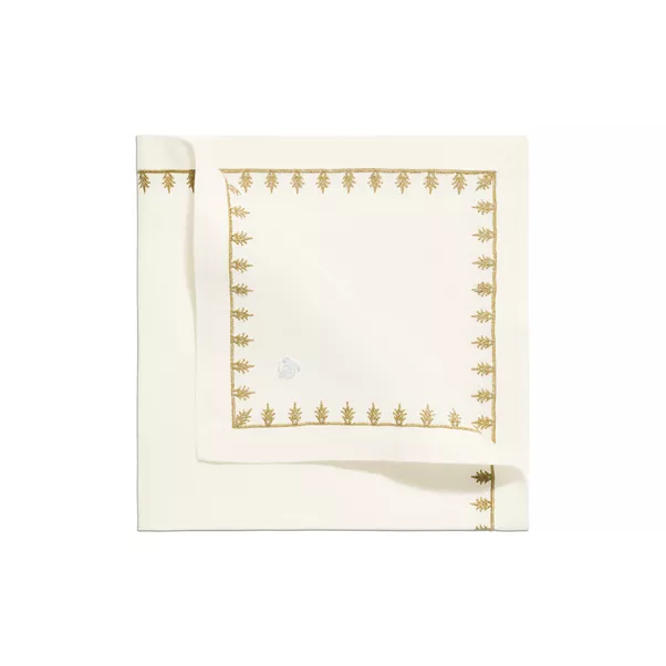 Napkin in Embroidered White Linen