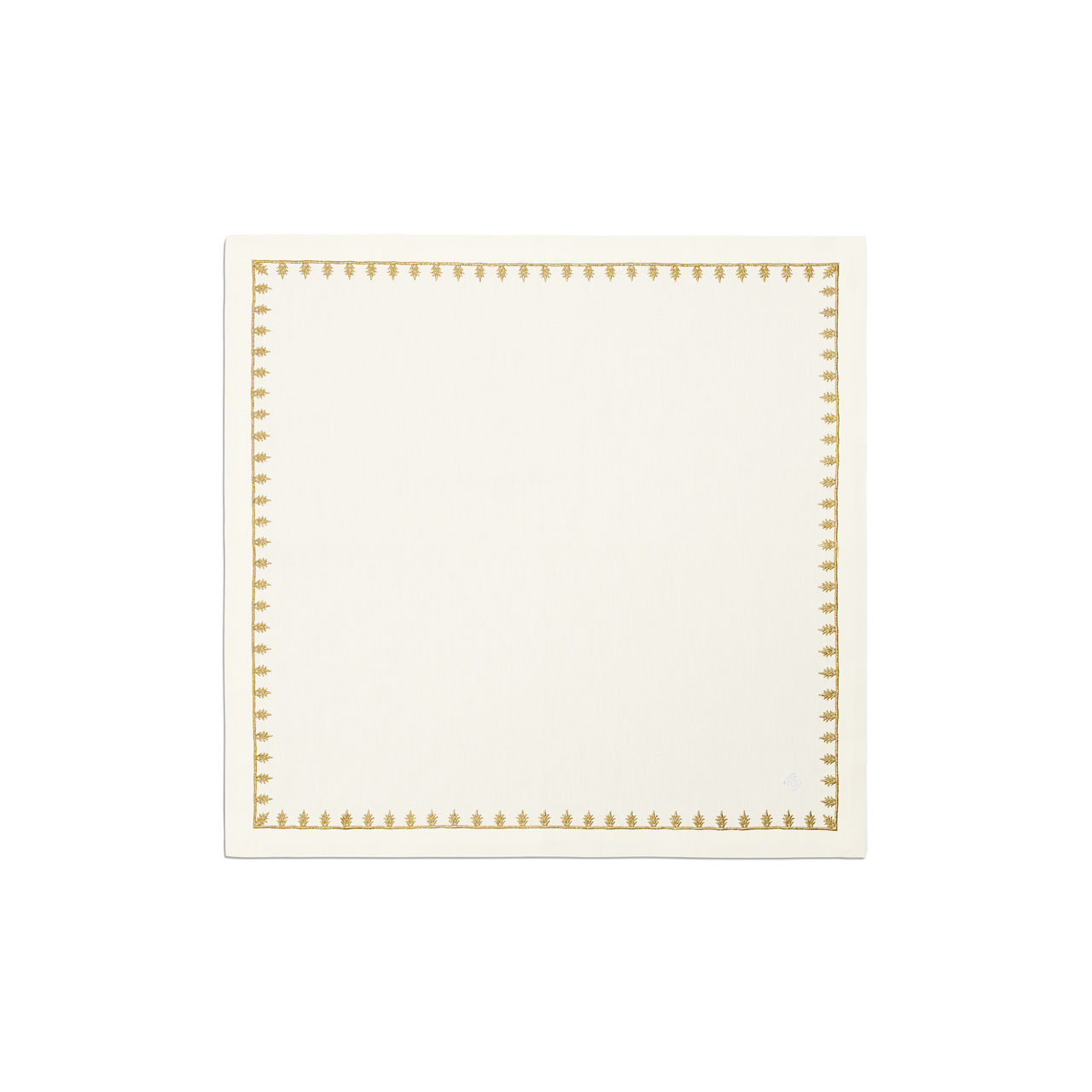 Tiffany Crest:Napkin in Embroidered White Linen image number 0