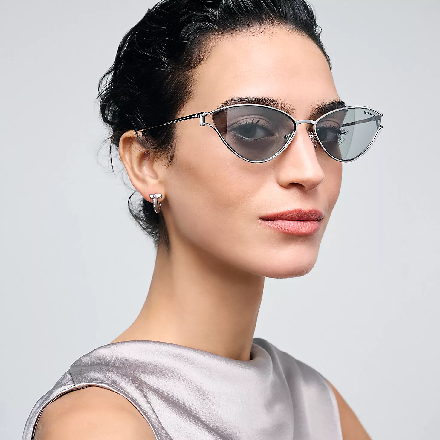 Tiffany T:선글라스, 실버 컬러 메탈, 라이트 그레이 미러 렌즈 세팅 이미지 번호 1