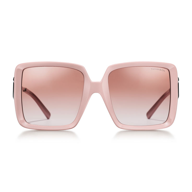 Tiffany T:Sonnenbrille aus rosa Acetat mit Gläsern mit rosa Farbverlauf Bildnummer 2