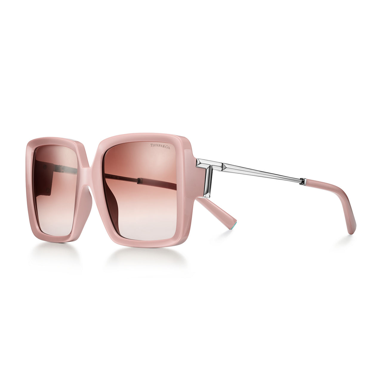 Tiffany T:Sunglasses in Pink Acetate with Pink Gradient Lenses image number 0