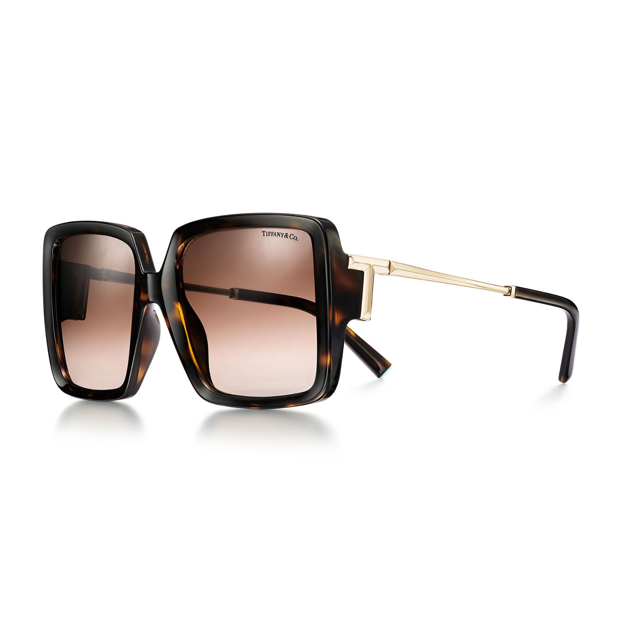 Tiffany T:Sunglasses in Tortoise Acetate with Brown Gradient Lenses image number 0