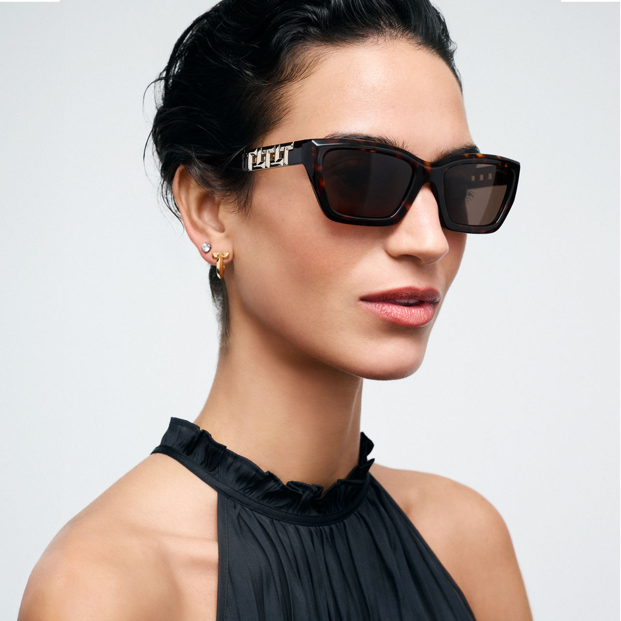 True Sonnenbrille aus Acetat in Schildpatt mit hellbraunen Gläsern