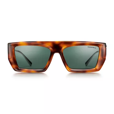Tiffany T:Sunglasses in Tortoise Acetate with Dark Green Lenses, 2