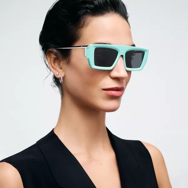 Occhiali da sole in acetato Tiffany Blue® con lenti grigio scuro