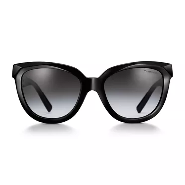 Tiffany T:True Sunglasses in Black Acetate with Gray Lenses, 2