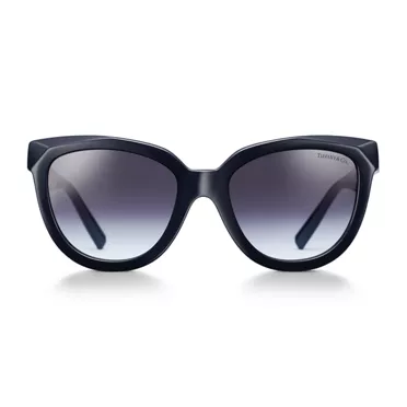 Tiffany T:True Sunglasses in Dark Blue Acetate with Violet Gray Gradient Lenses, 2