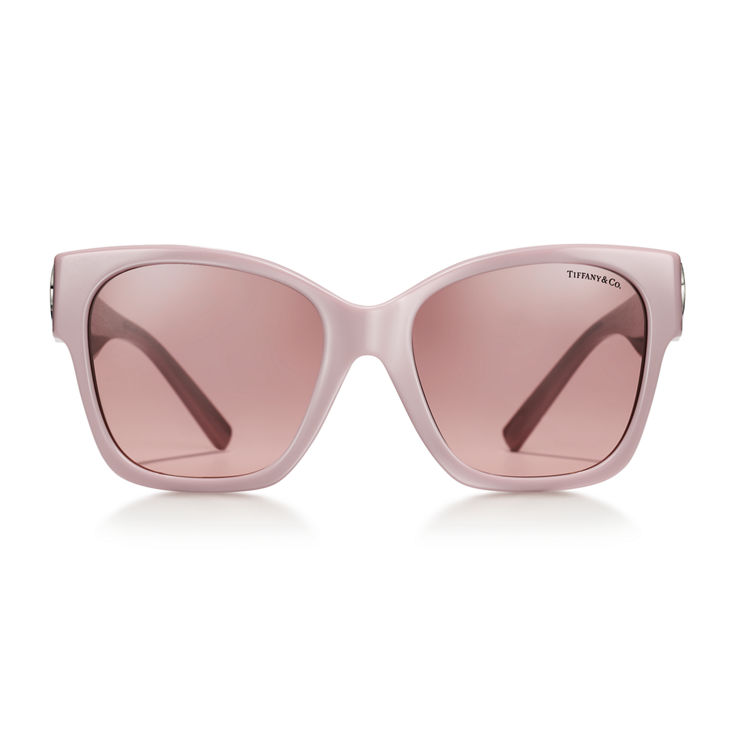 Return to Tiffany™:Sonnenbrille aus Acetat in Dusty Pink mit Gläsern mit rosanem Farbverlauf Bildnummer 2