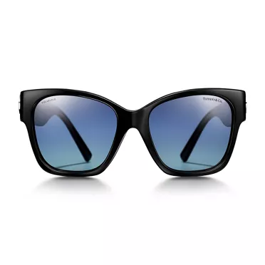 Return to Tiffany®:Sunglasses in Black Acetate with Tiffany Blue® Lenses, 2