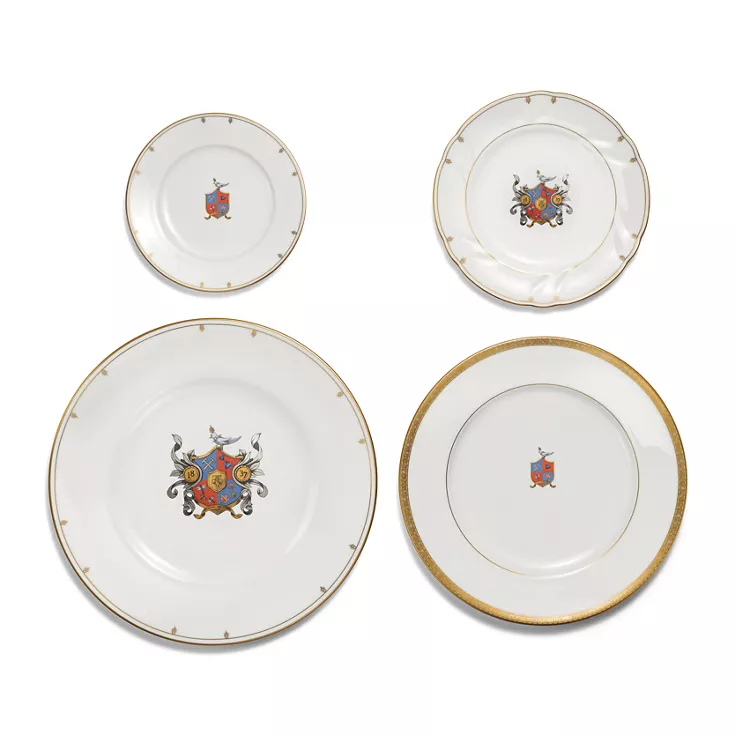 Tiffany Crest:Dessert Plate in Bone China, 2