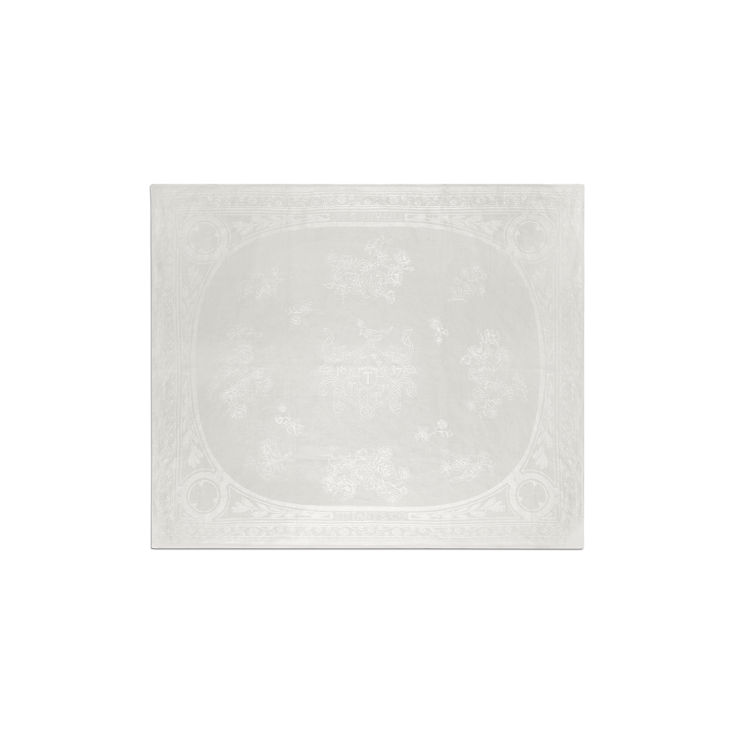 Tiffany Crest:Napkin in Embroidered White Linen image number 1