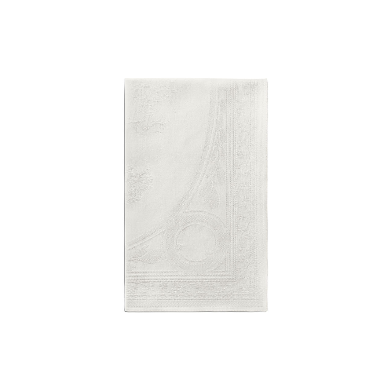 Tiffany Crest:Napkin in Embroidered White Linen image number 0