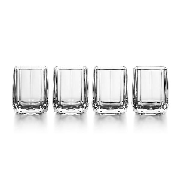 Tiffany Facets:Shot Glasses Set of Four, in Crystal Glass