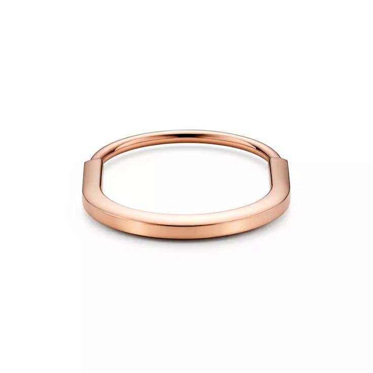 Tiffany Lock:Brazalete de oro rosa con zafiros rosas, 4