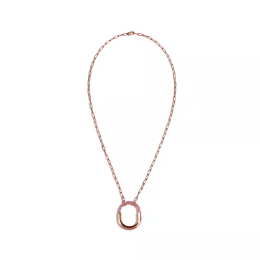 Tiffany Lock:Medium Pendant in Rose Gold with Pink Sapphires, 2