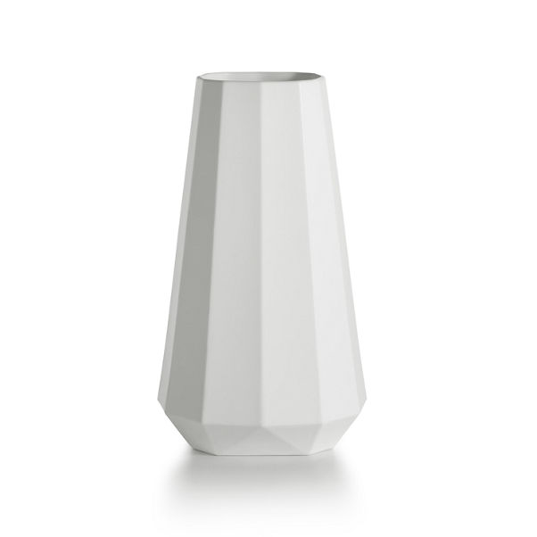 Tiffany Facets:Large Tapered Vase in Bone China