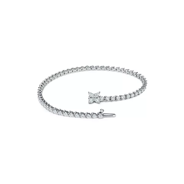 Tennisarmband in Platin mit Diamanten