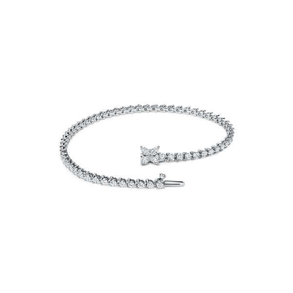 Tiffany Victoria®:Pulsera de tenis de platino con diamantes