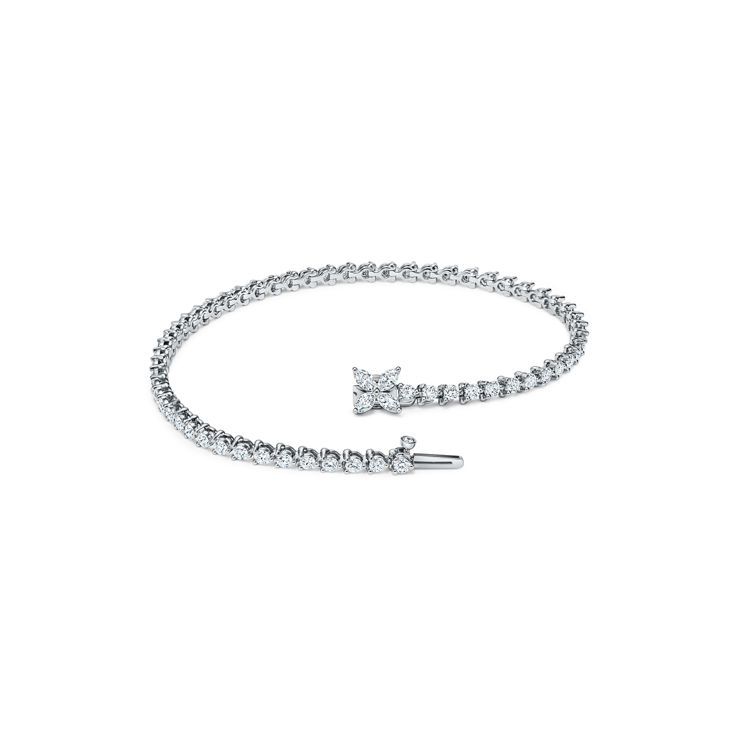 Collezione Tiffany Victoria®:Bracciale Tennis in platino con diamanti numero immagine 1