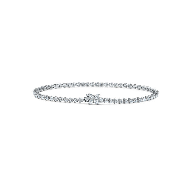 Tiffany Victoria®:Pulsera de tenis de platino con diamantes