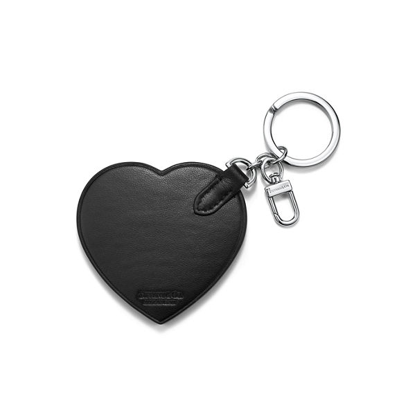 Return to Tiffany™:Padded Bag Charm in Black Leather