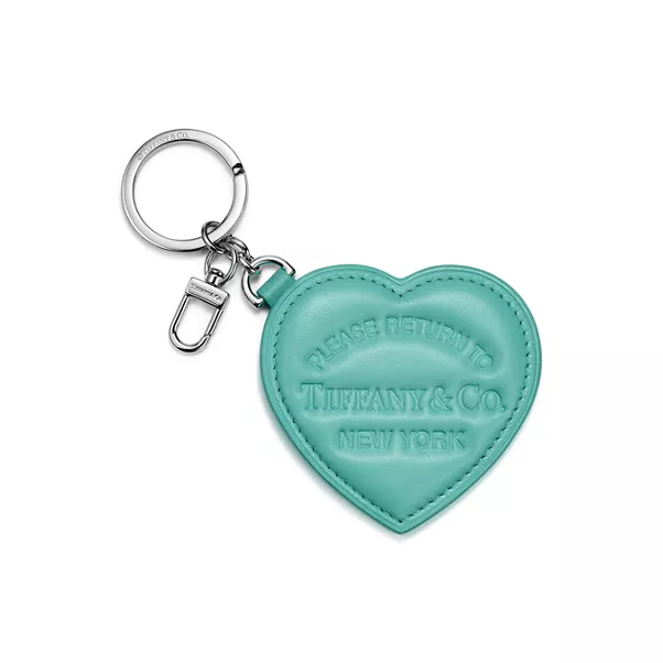 Charm sac rembourré en cuir Tiffany Blue®